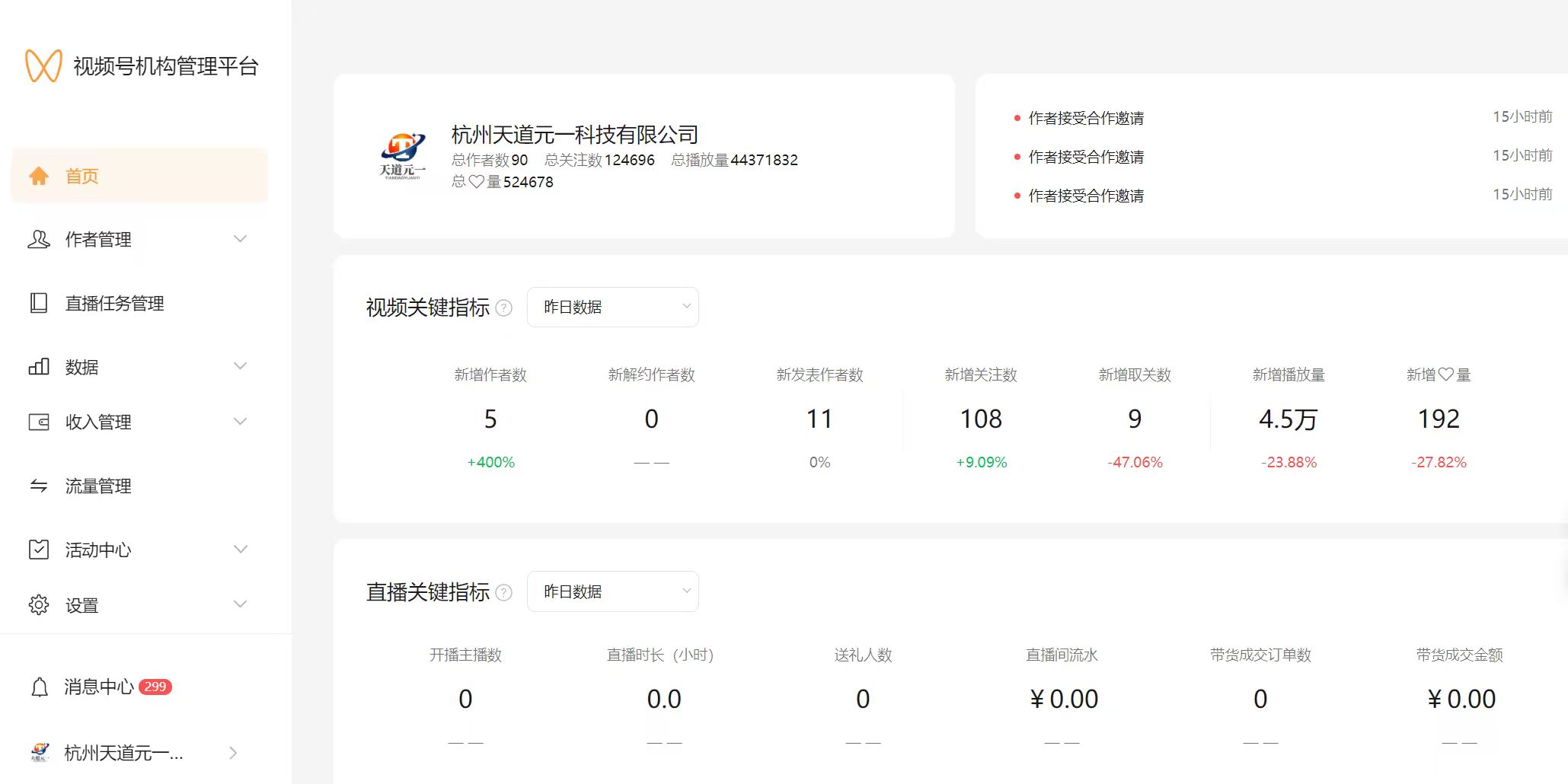 视频号MCN机构管理平台